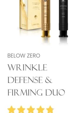 Below Zero Wrinkle Defense & Firming Duo - Gold & Black Set